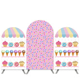 Lofaris Lovely Dount Dessert Shop Birthday Arch Backdrop Kit